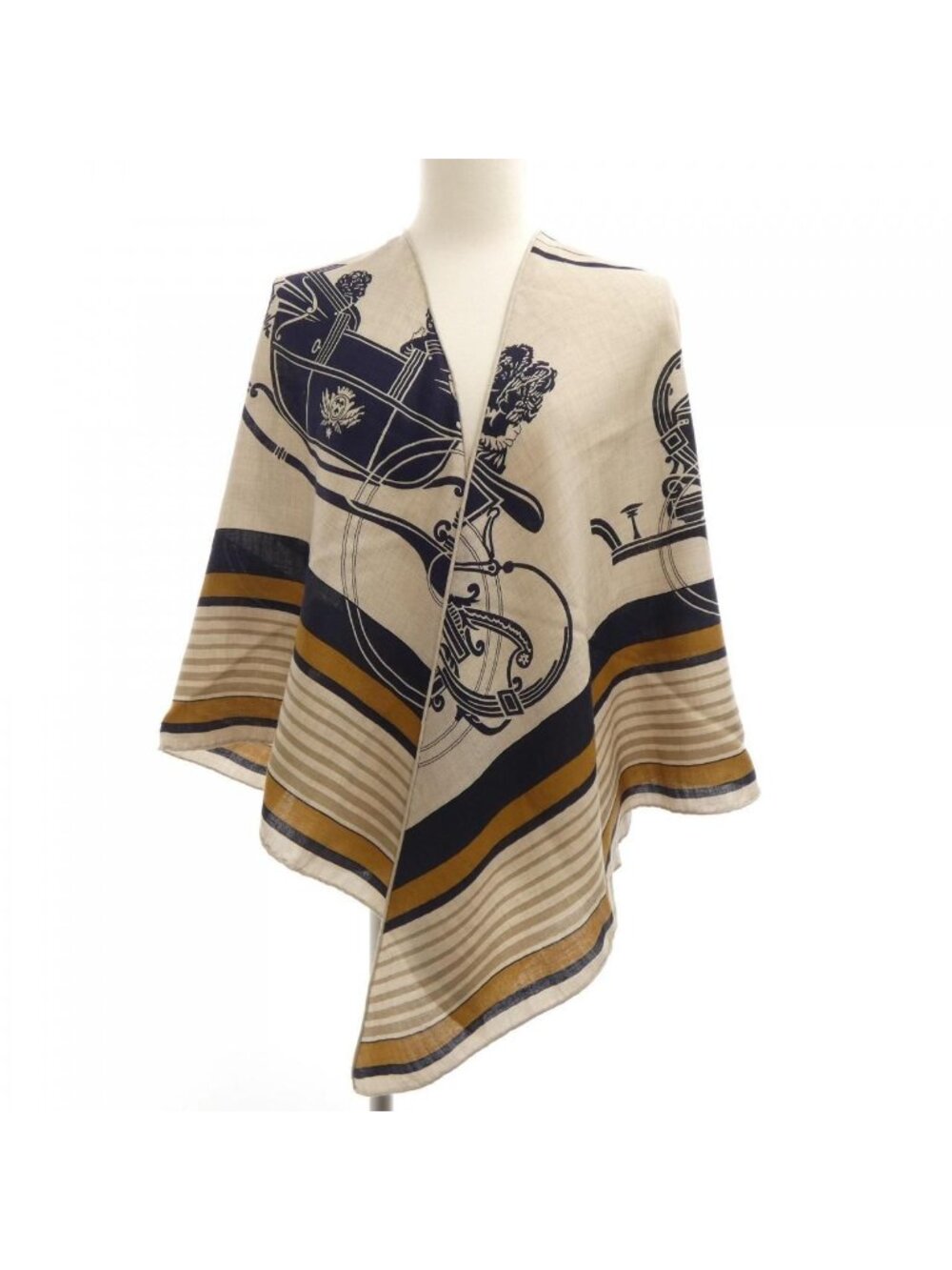 Hermes Ex Libris Triangle Jean Shawl Scarf